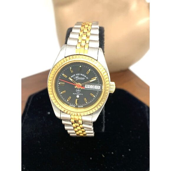 West End Women's Watch Vintage Swiss Automatic Black Dial Two Tone Steel 26mm - Picture 11 of 12